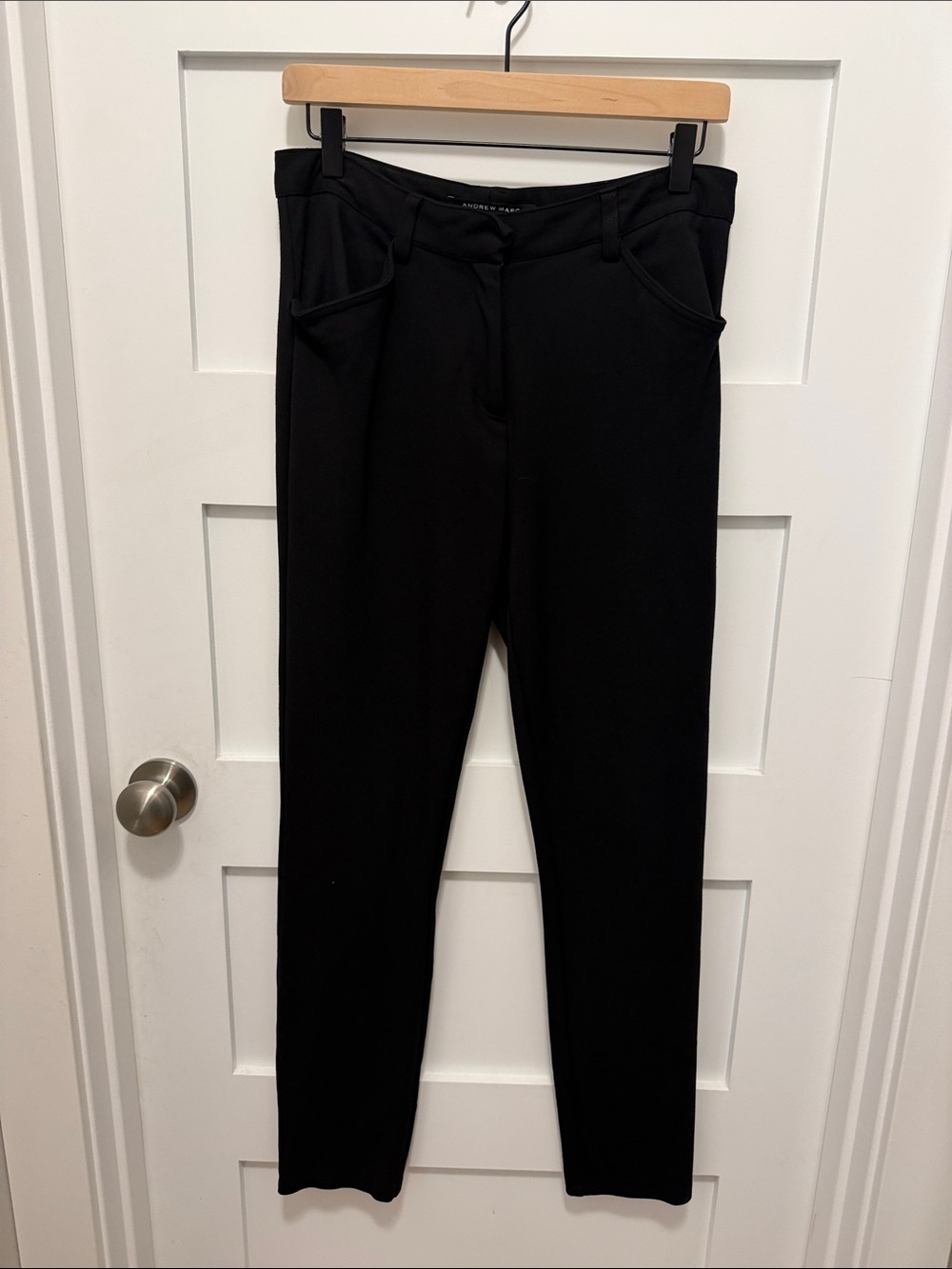 Black Women's Tailored Ponte Pants - Picture 1 of 3